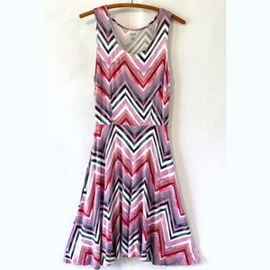 a.n.a. Chevron Multi-Color Tank Knit Dress